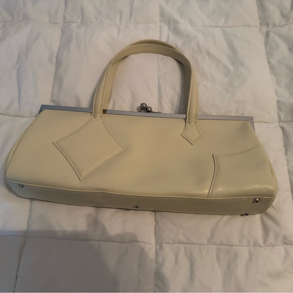Vivienne Westwood Orb real Leather Cream handbag